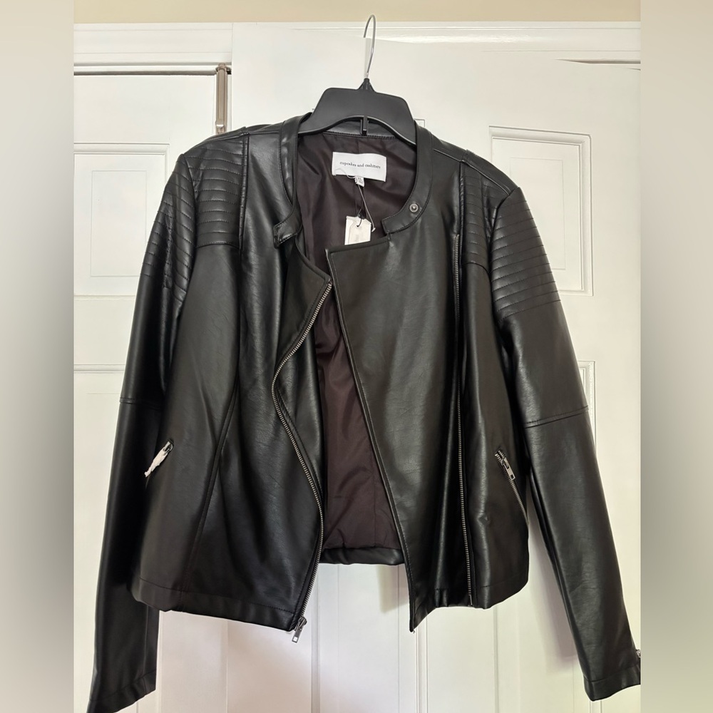 Black Leather Jacket NWT